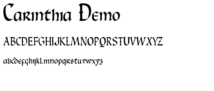 Carinthia Demo font